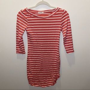 Pink & white bodycon dress